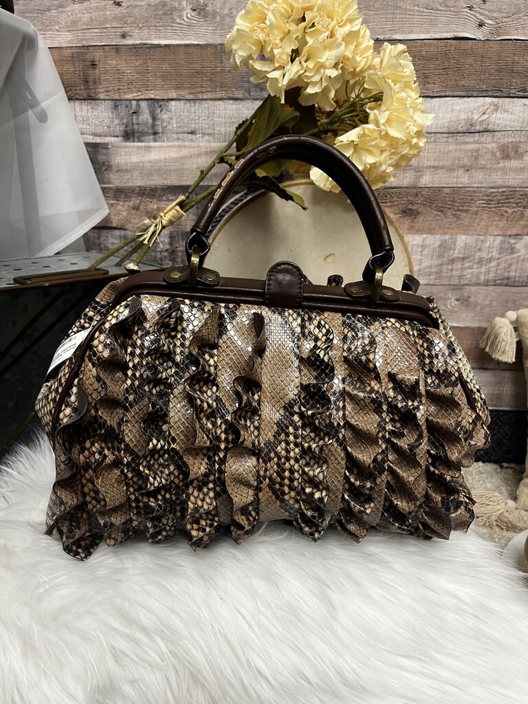 Jessica Simpson Faux Snakeskin Satchel
