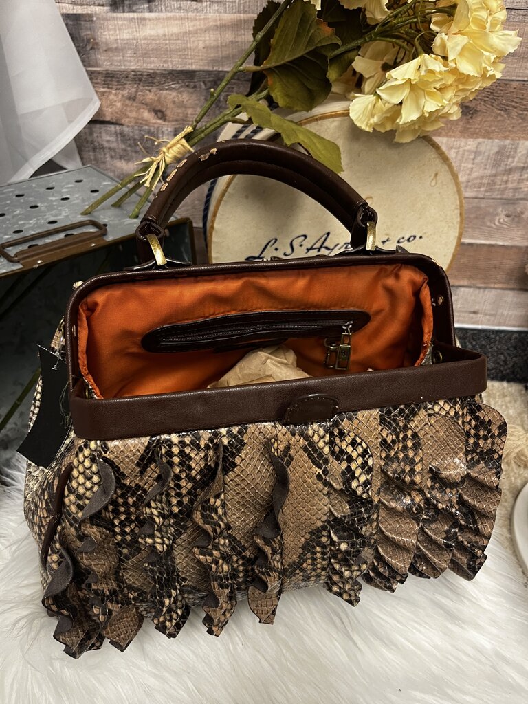 Jessica Simpson Faux Snakeskin Satchel