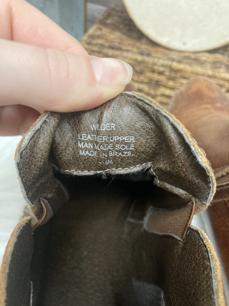 Matisse Cognac Brown Distressed Booties
