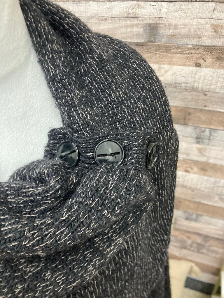 No Brand Black Cardigan Duster w/CrissCross Detail