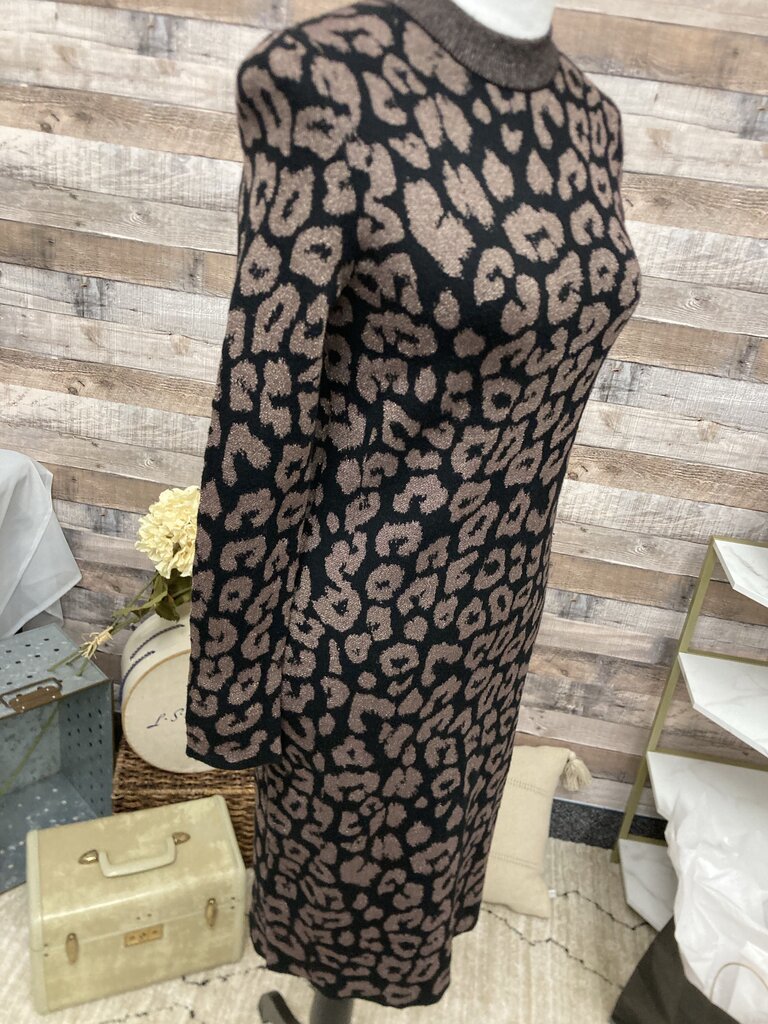 Banana Republic Black/Brown Animal Print Sweater