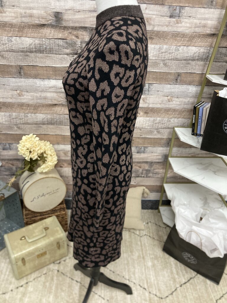 Banana Republic Black/Brown Animal Print Sweater