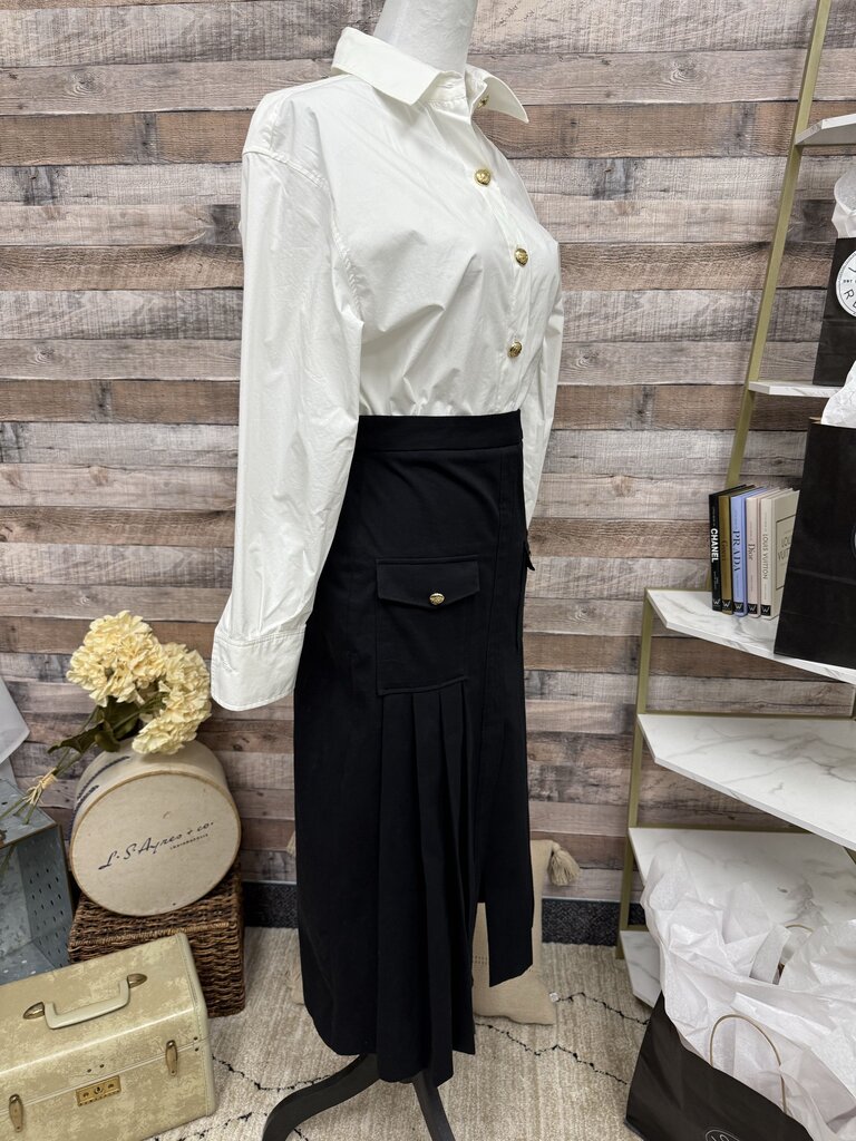NWT Zara Black Skirt/White Blouse Set