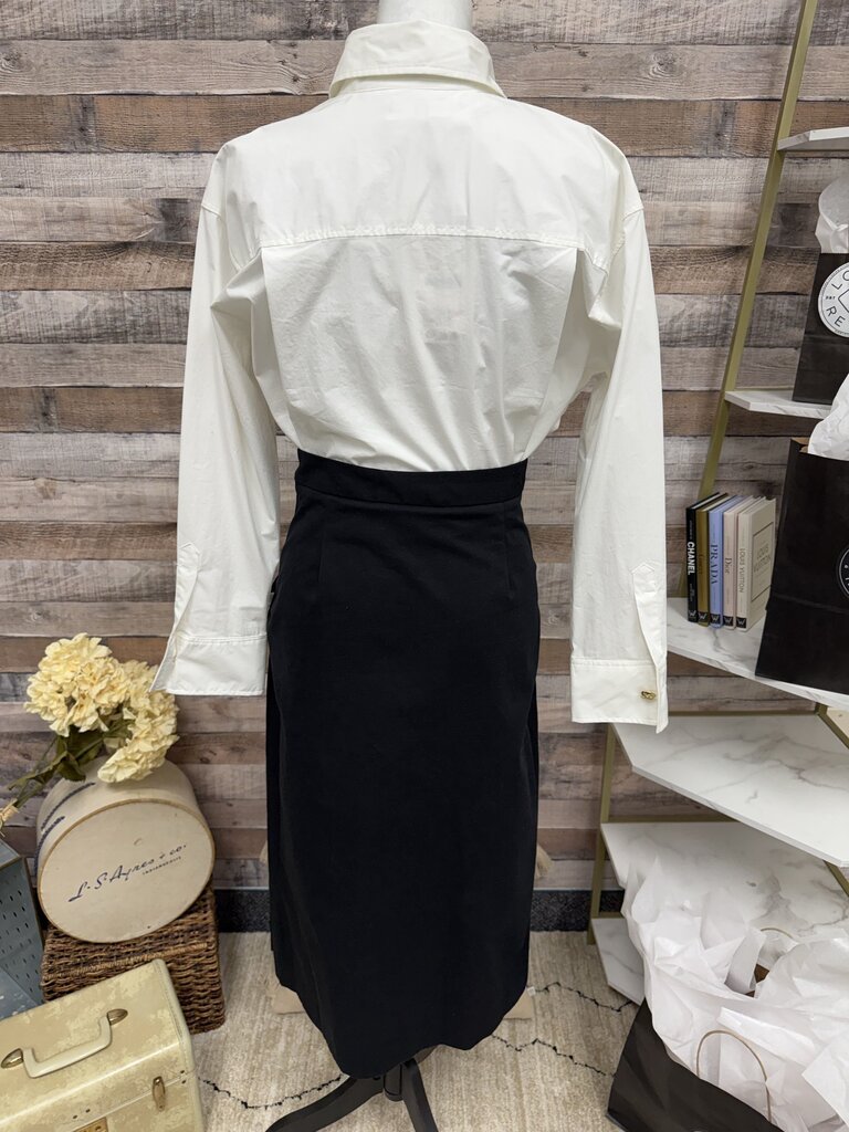 NWT Zara Black Skirt/White Blouse Set