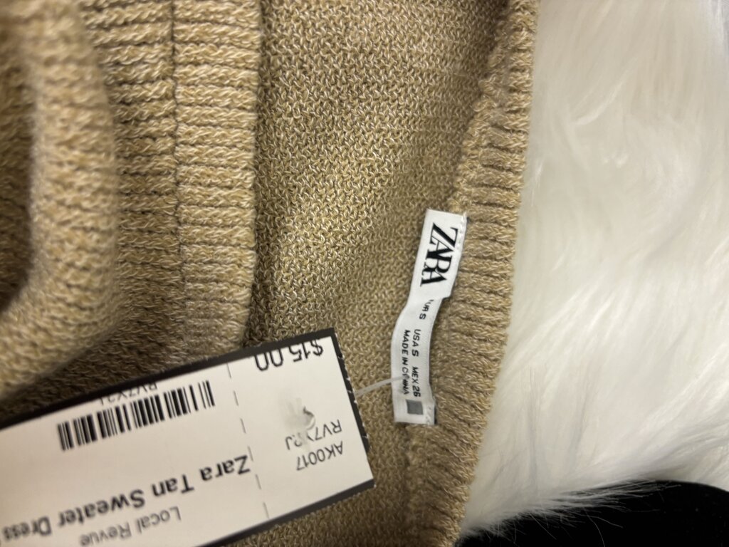 Zara Tan Sweater Dress