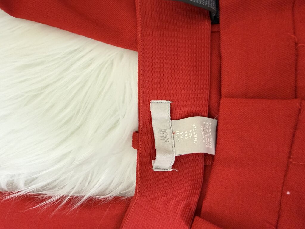 H&M Red Wide Leg Trousers