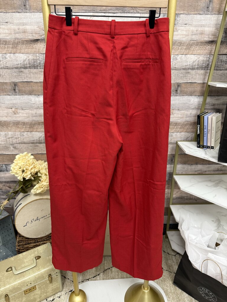 H&M Red Wide Leg Trousers