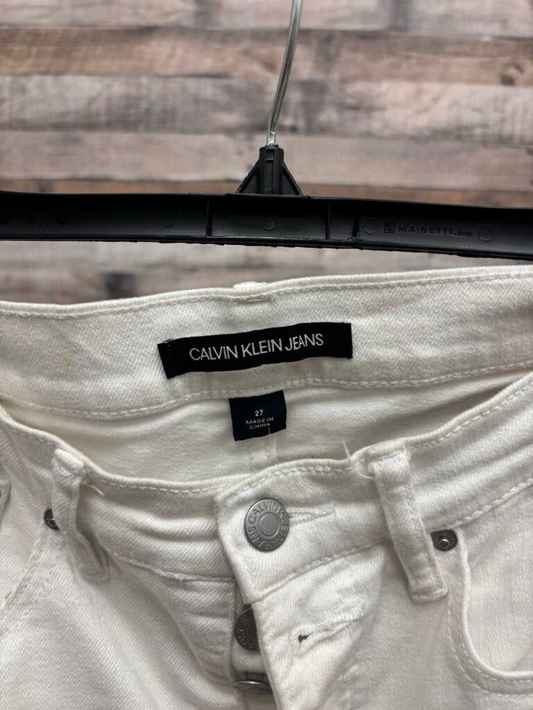 Calvin Klein White Slim Fit Denim