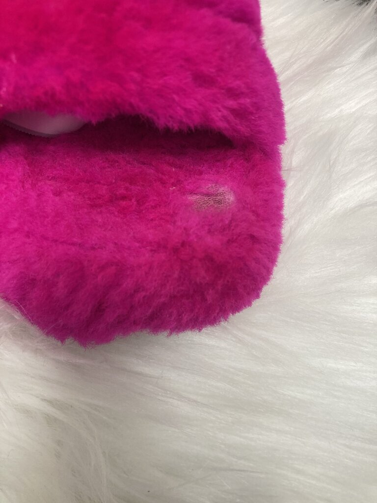 UGG Bright Pink Sheepskin Fluff Slippers