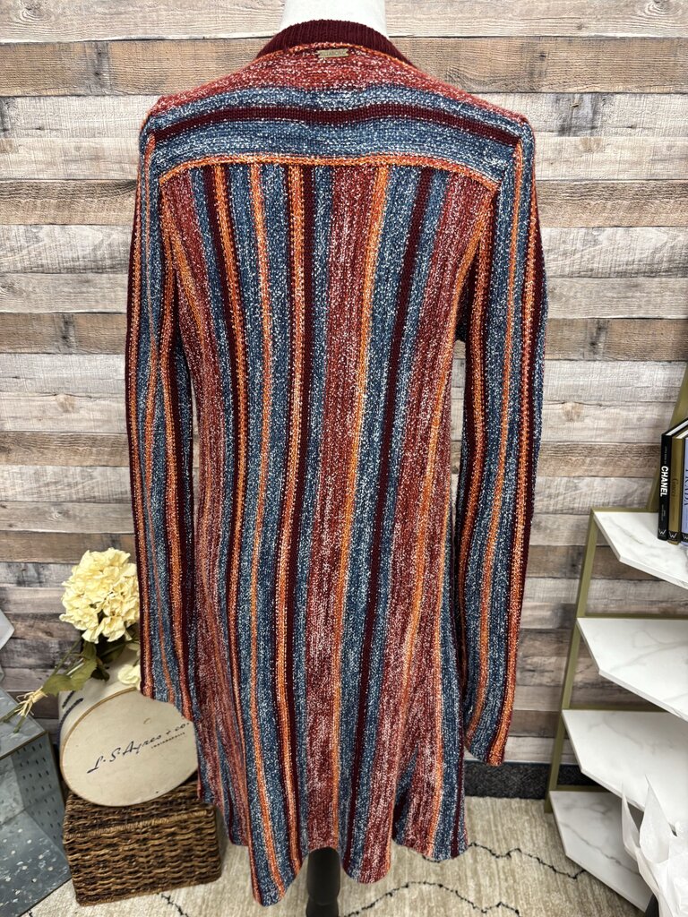 Billabong Knit Red, Blue, Multi Cardigan Duster