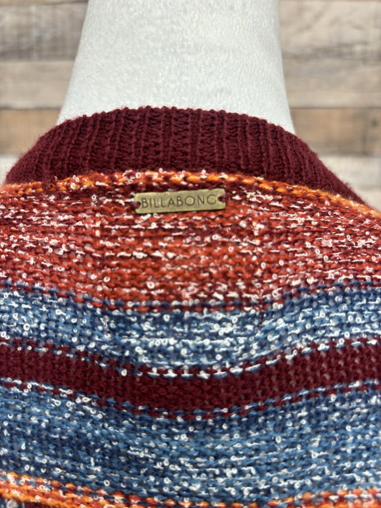 Billabong Knit Red, Blue, Multi Cardigan Duster