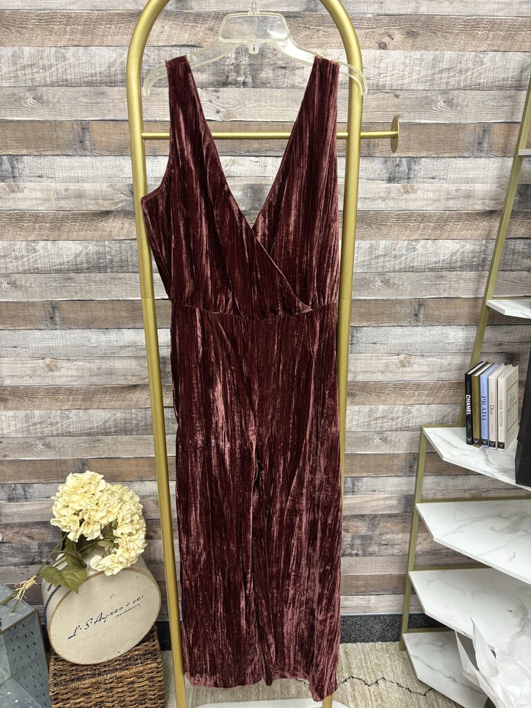 NWT BB Dakota Red Velvet Jumpsuit