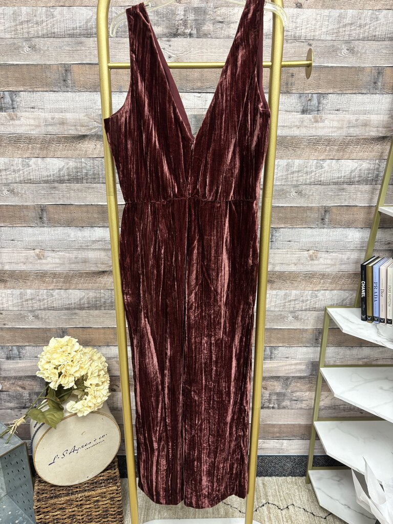 NWT BB Dakota Red Velvet Jumpsuit
