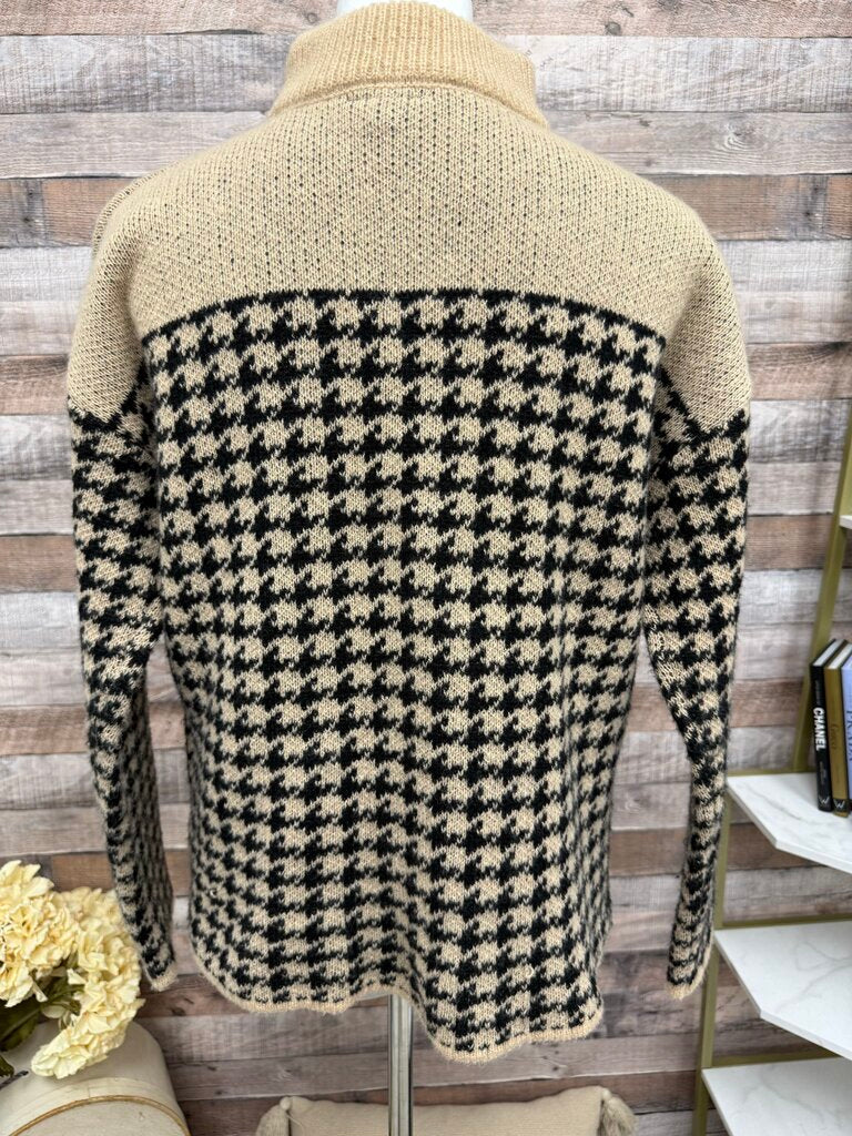 I.N. Studio Petite Houndstooth Mockneck Sweater
