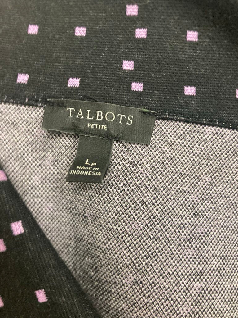Talbots Purple & Black Fair Isle Pullover