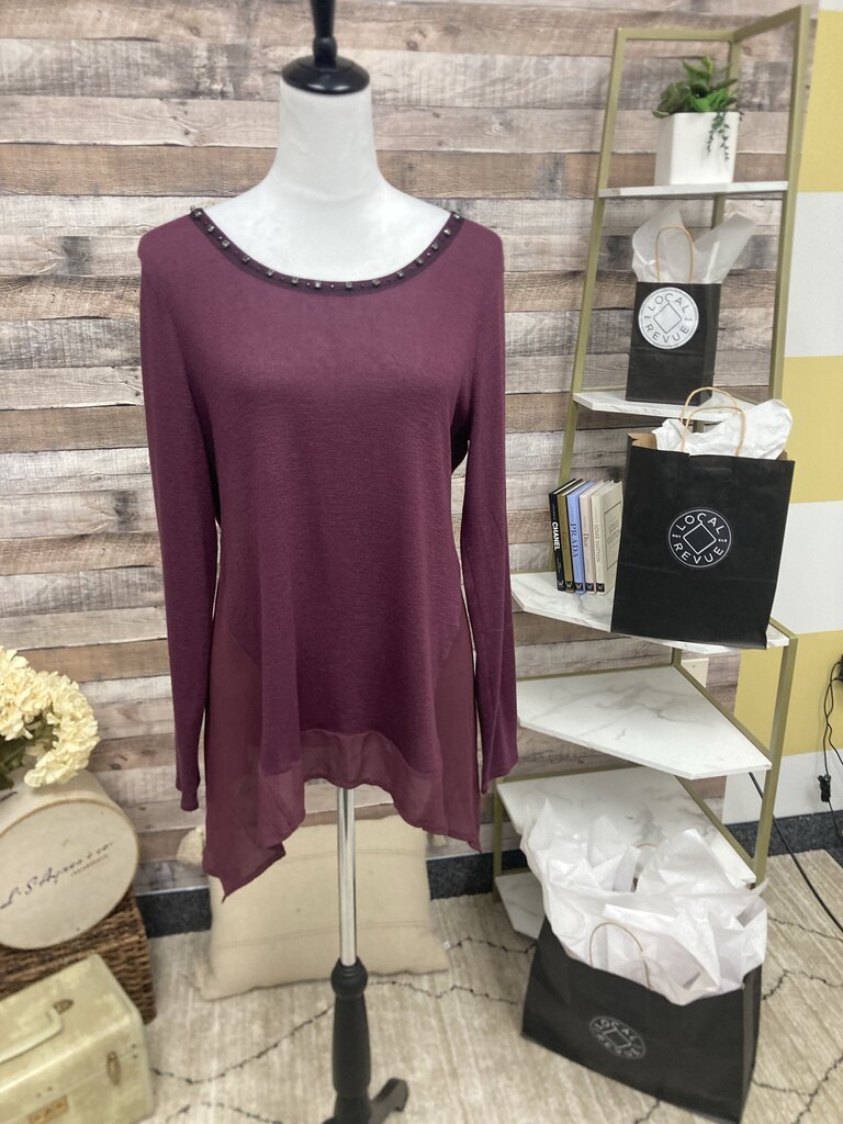 Simply Vera Purple Jewel Neck Neck