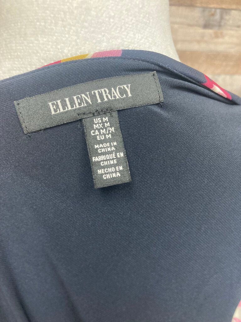 NWT Ellen Tracy Navy & Pink Peekaboo Shoulder