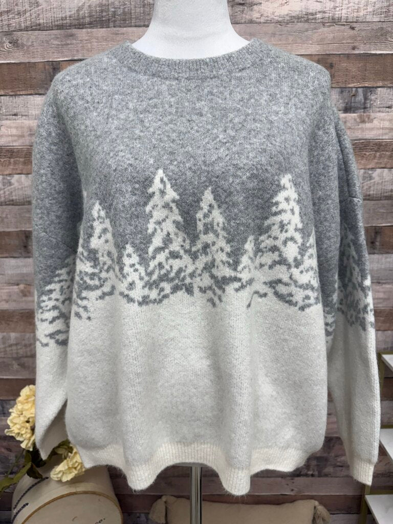 NWT Loft Winter Tree Crewneck Sweater