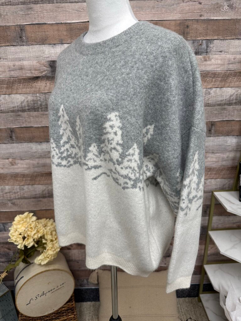 NWT Loft Winter Tree Crewneck Sweater