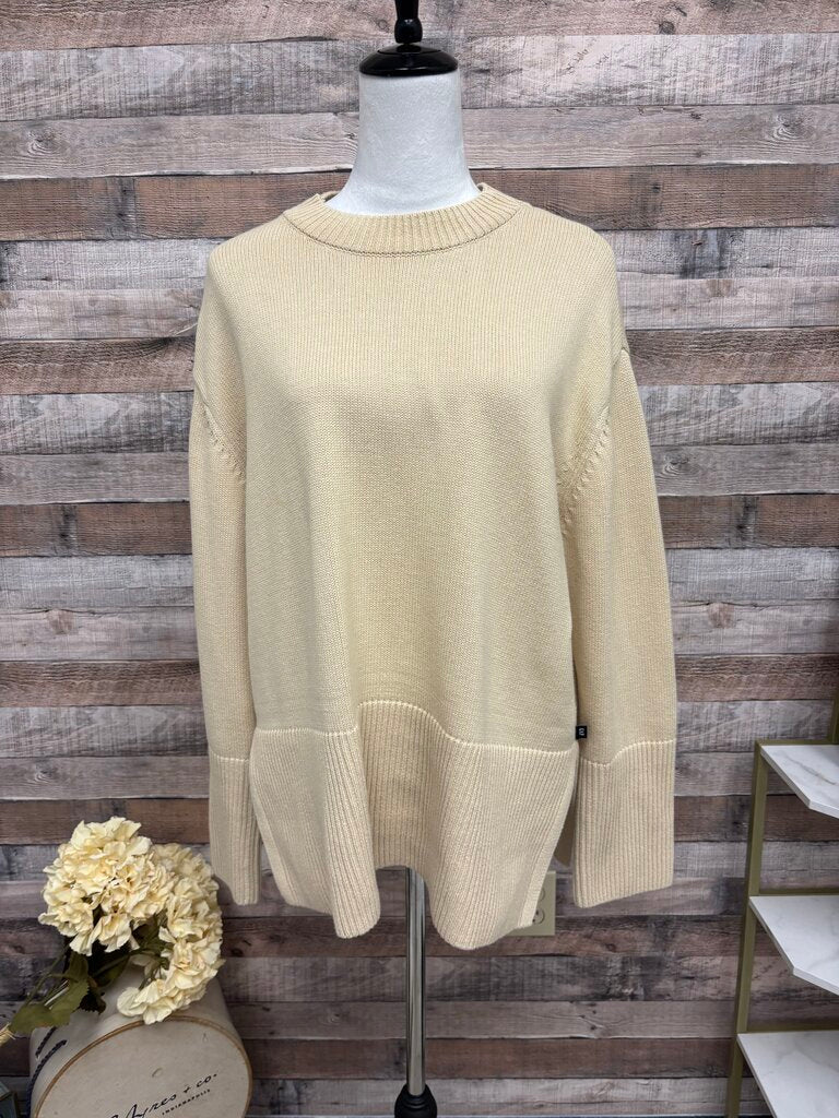 Gap Tan Cotton Knit Crewneck Sweater