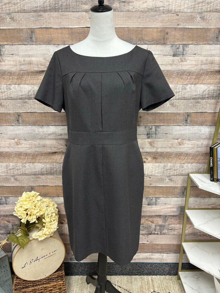 Jessica Howard Grey Scoop Neck Sheath Dress