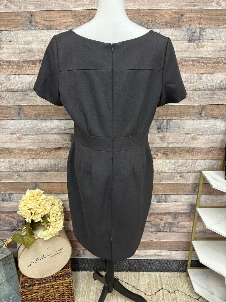 Jessica Howard Grey Scoop Neck Sheath Dress