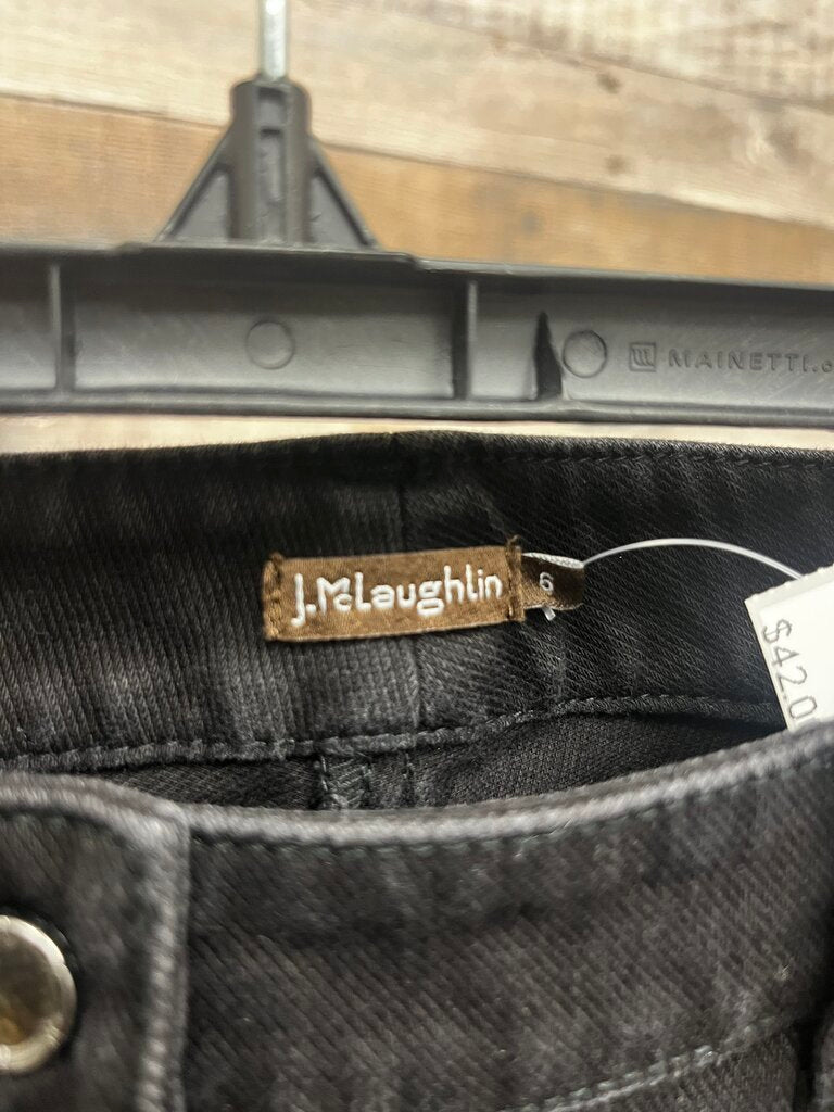 J. McLaughlin Black Slim Straight Fit Jeans