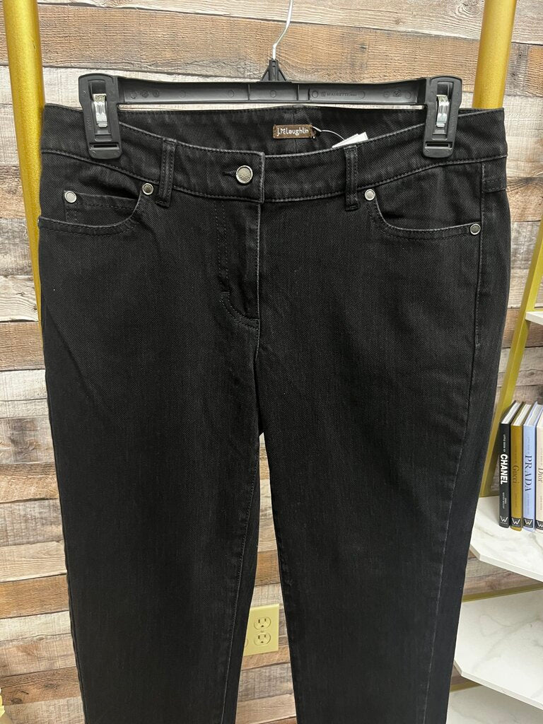 J. McLaughlin Black Slim Straight Fit Jeans
