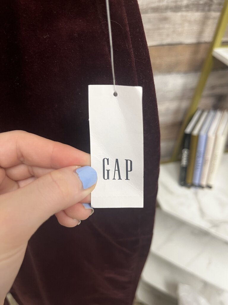 Gap NWT Red Wide Leg Velvet Pants