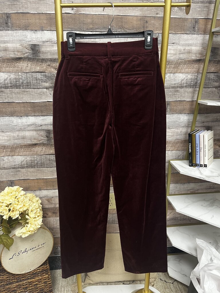 Gap NWT Red Wide Leg Velvet Pants