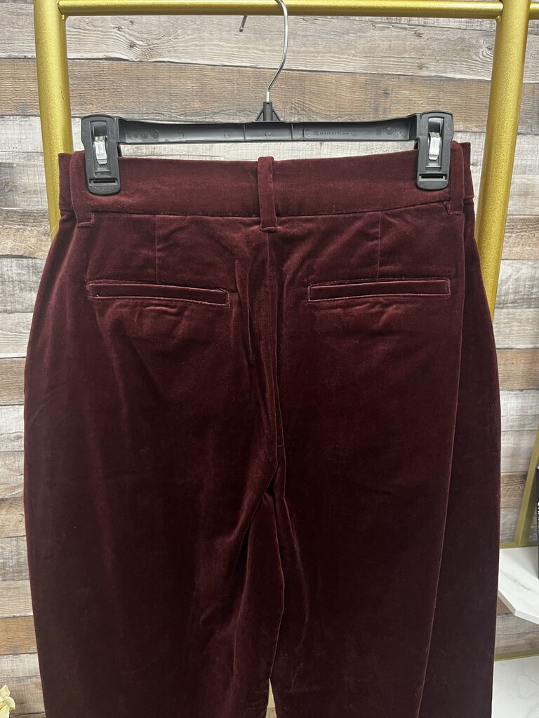 Gap NWT Red Wide Leg Velvet Pants