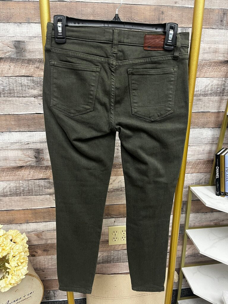 Henry & Belle Olive Green Skinny Jeans with Ankle Zippers