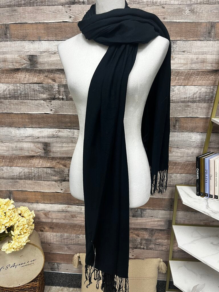 Black Fringe Scarf