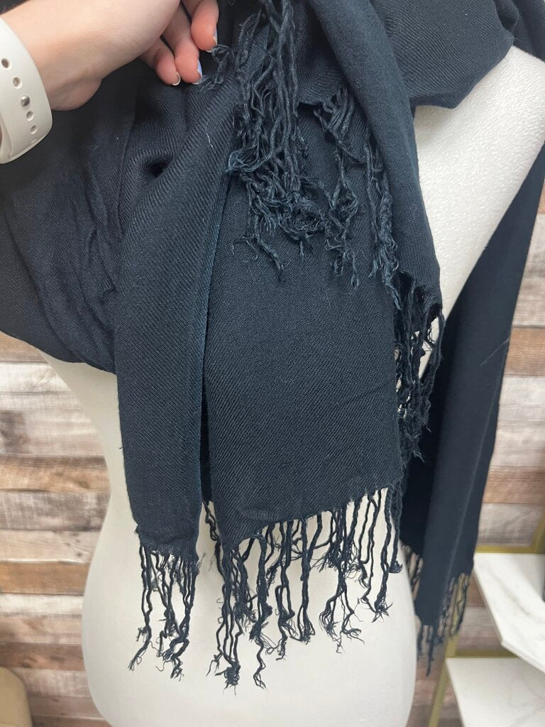 Black Fringe Scarf