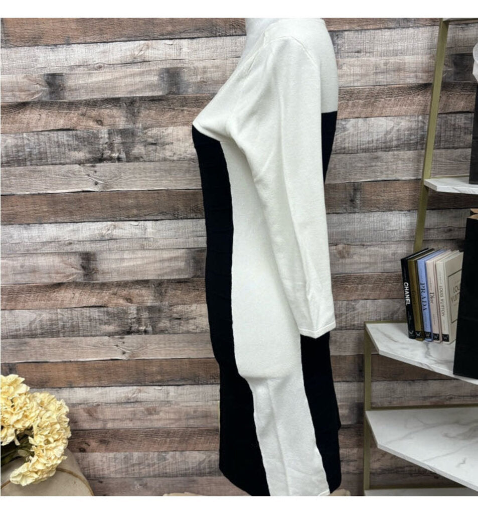 Venus Black & White Bodycon Dress