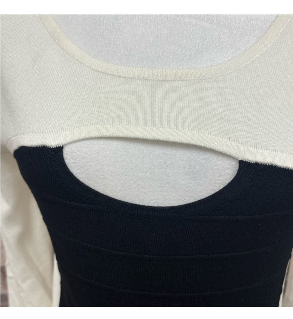 Venus Black & White Bodycon Dress