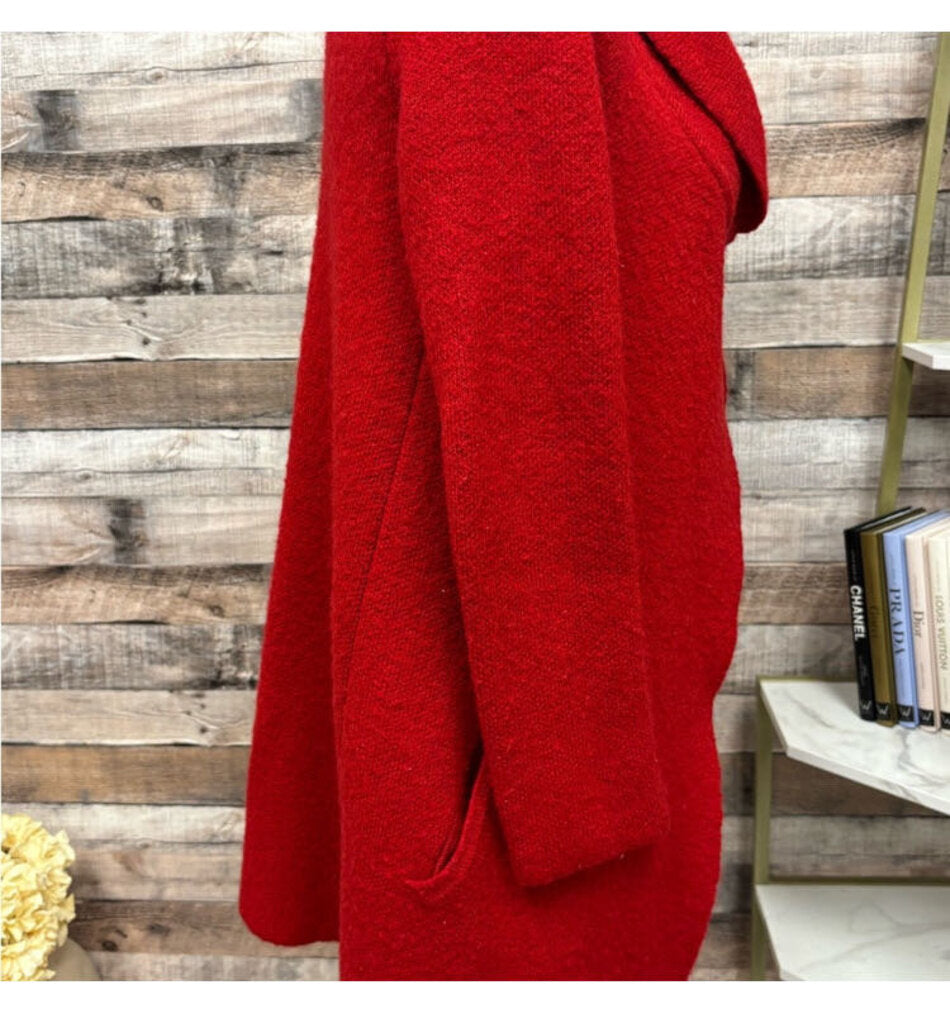 Adrienne Vittadini Red Knit Cardigan Sweater