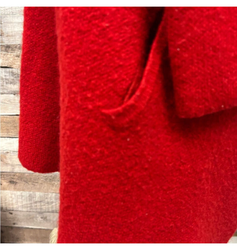 Adrienne Vittadini Red Knit Cardigan Sweater
