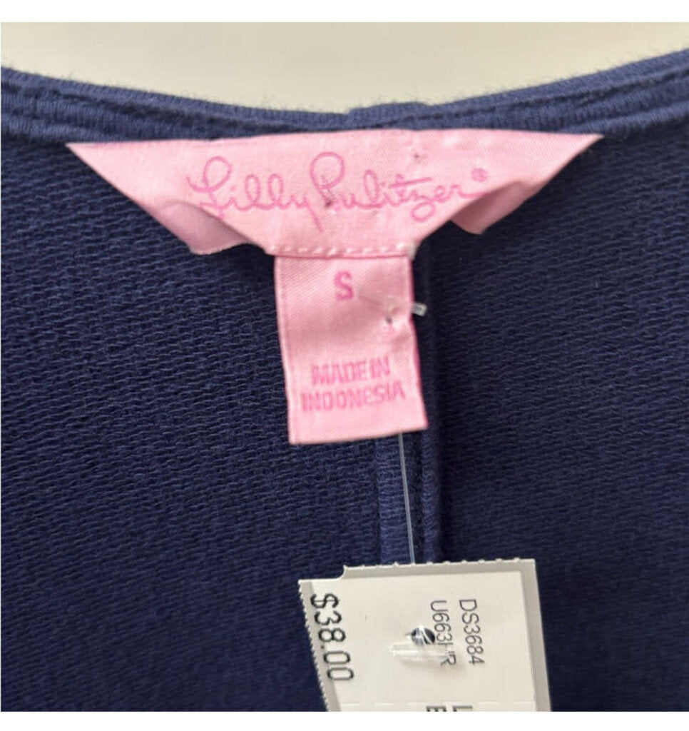 Lilly Pulitzer Navy & White Embroidered Tunic