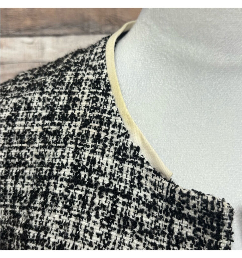 Barneys New York Black & White Boucle Blazer