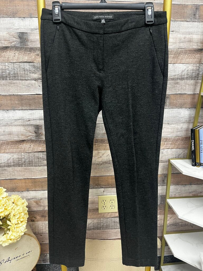 Saks Fifth Avenue Charcoal Grey Slim Fit Pants