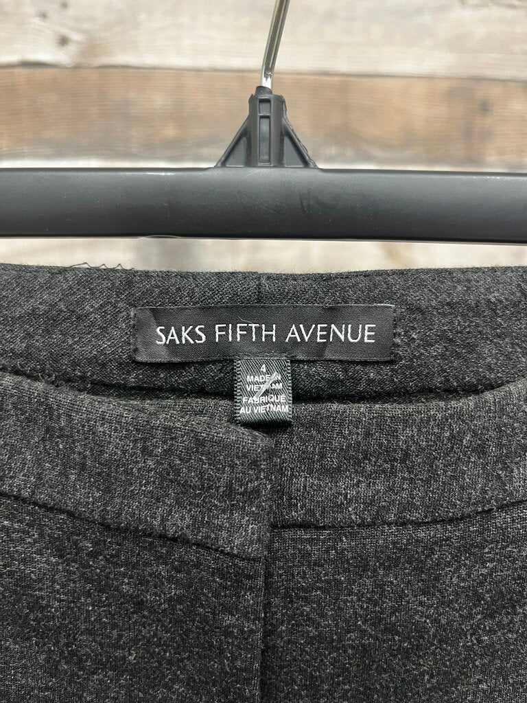 Saks Fifth Avenue Charcoal Grey Slim Fit Pants