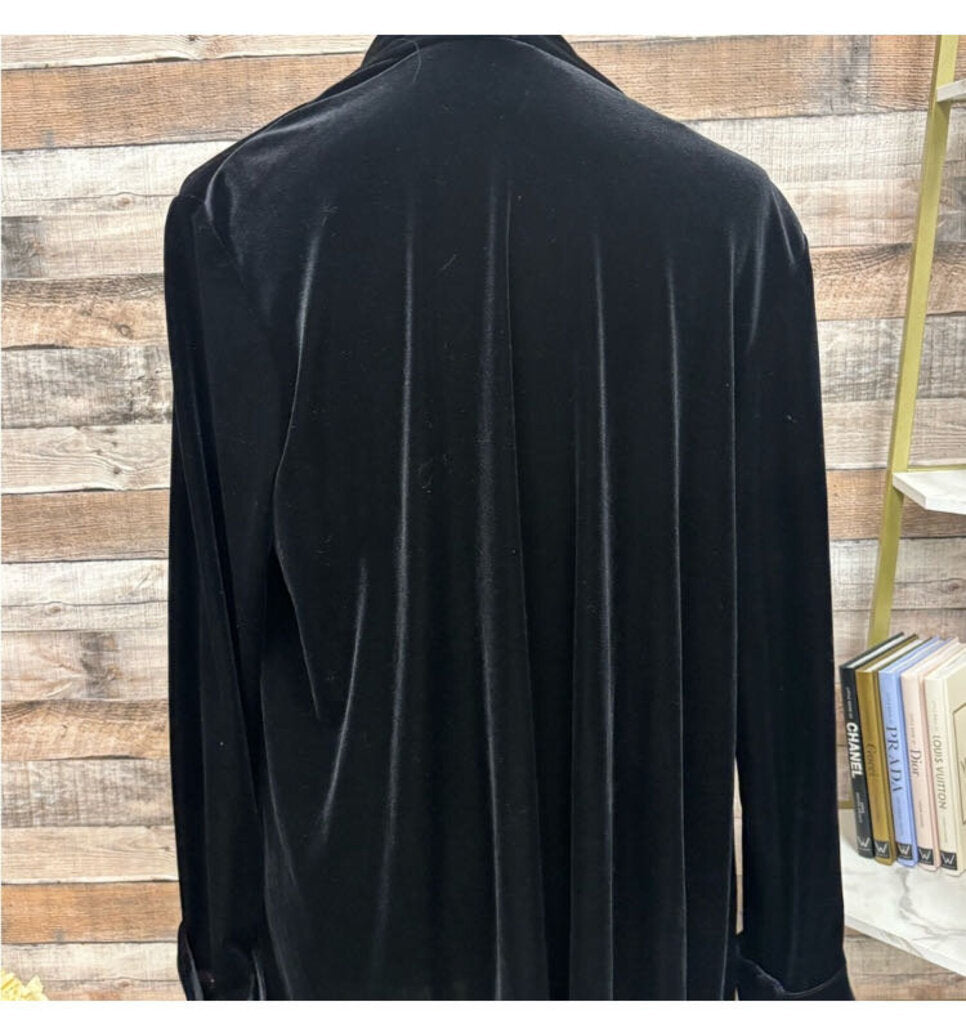 Ronni Nicole Black Velvet Cardigan