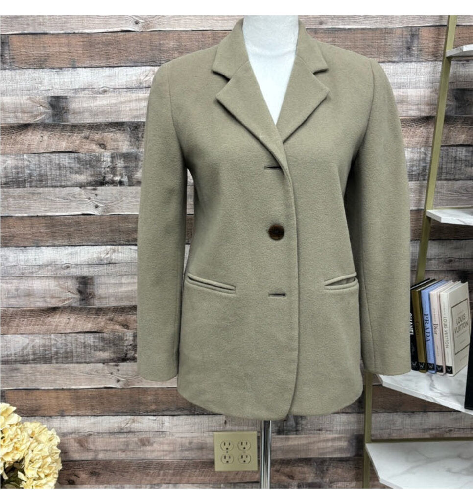 Saks Fifth Avenue Vintage Tan Wool Blazer