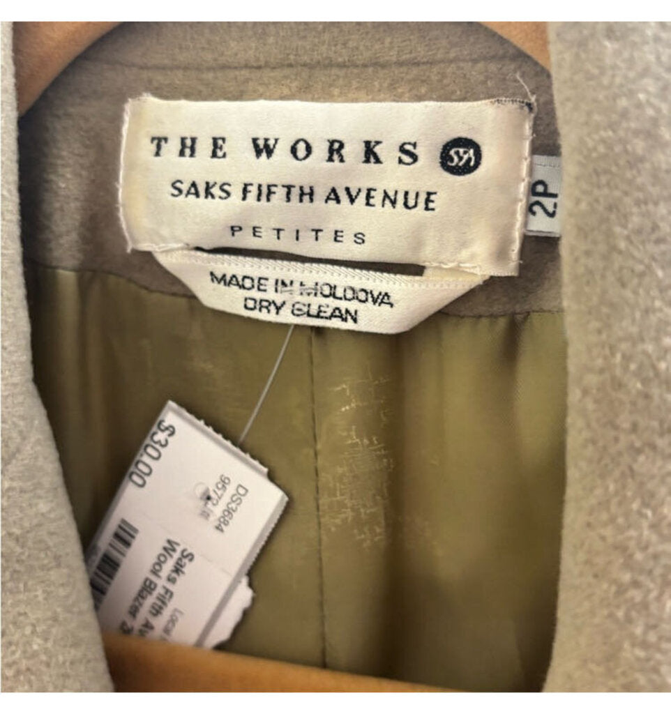 Saks Fifth Avenue Vintage Tan Wool Blazer
