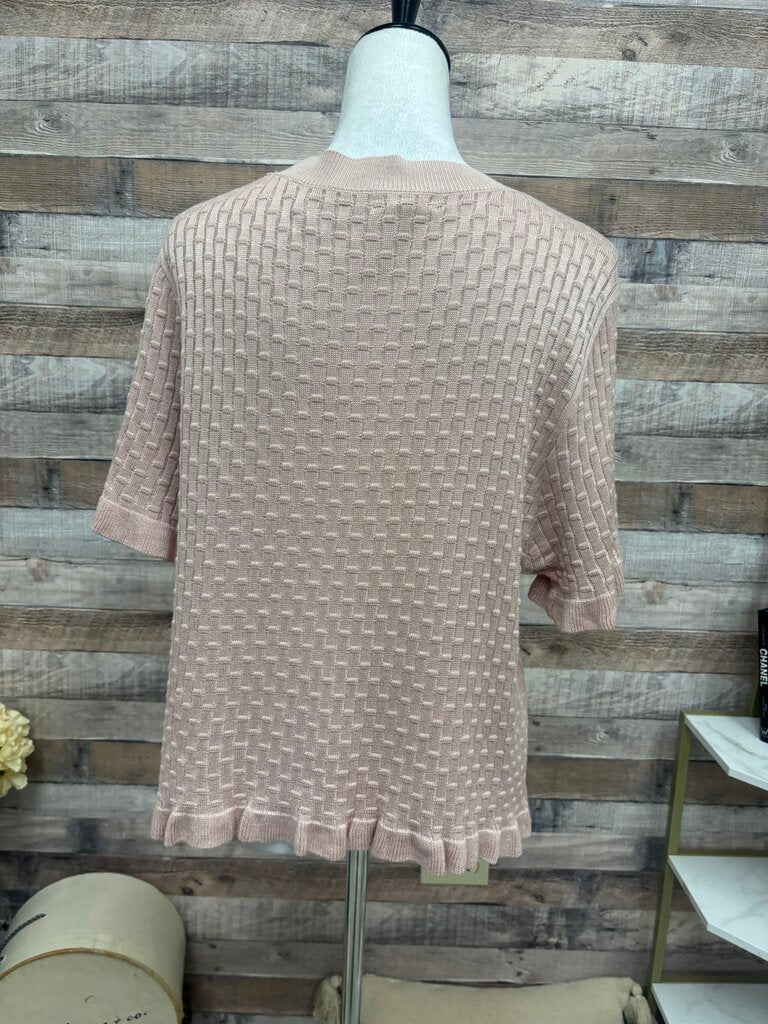 Max Studio Rose Short Sleeve Sweater