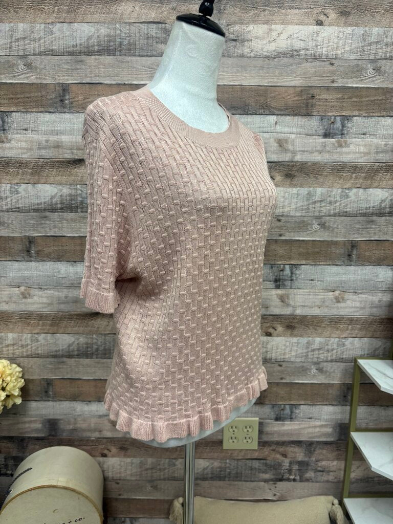 Max Studio Rose Short Sleeve Sweater