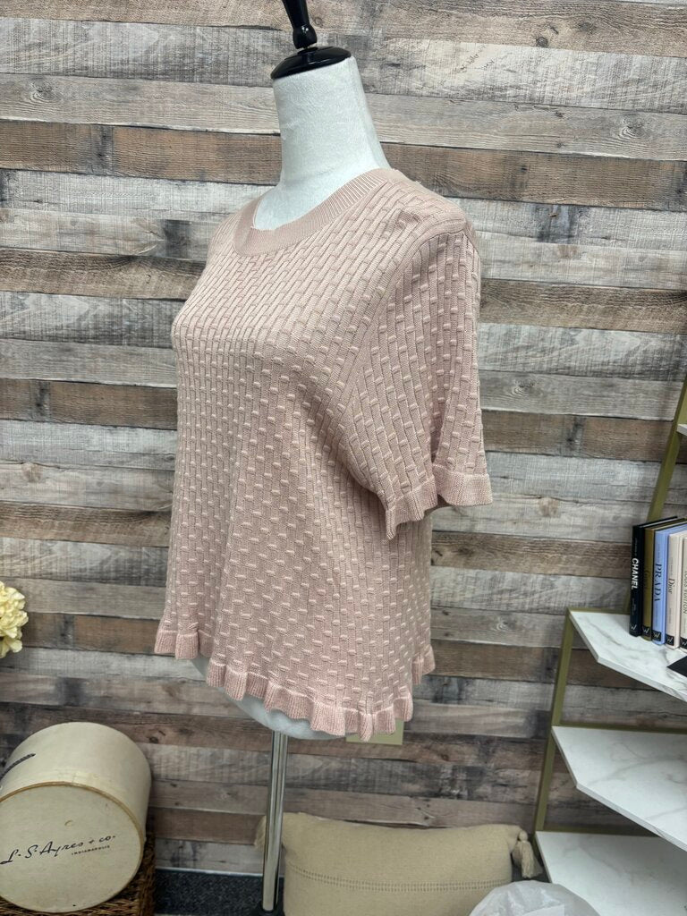 Max Studio Rose Short Sleeve Sweater