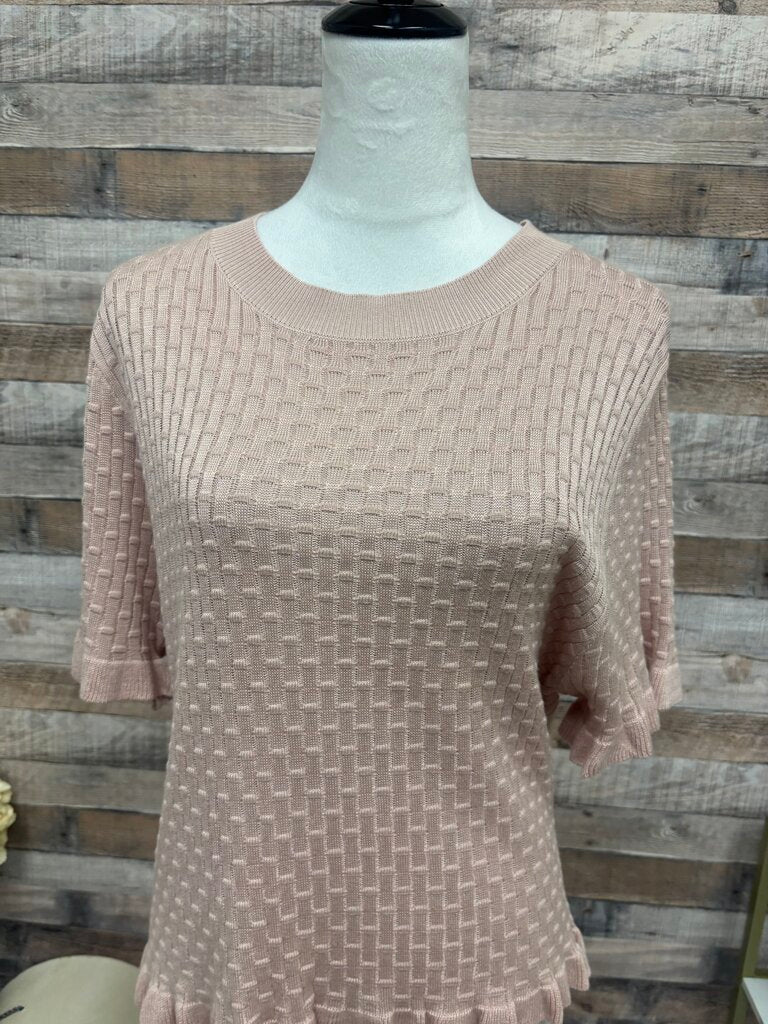 Max Studio Rose Short Sleeve Sweater