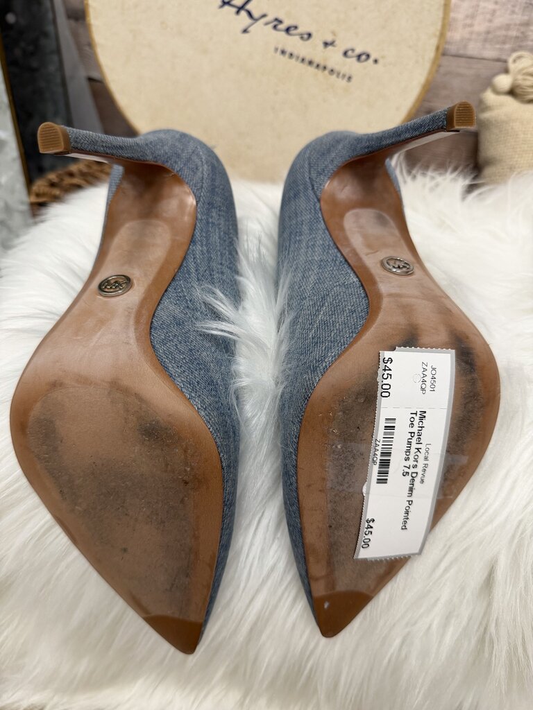Michael Kors Denim Pointed Toe Pumps